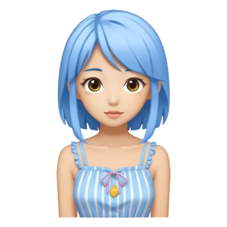 Blue Pastel Gyaru Summer Girl sticker