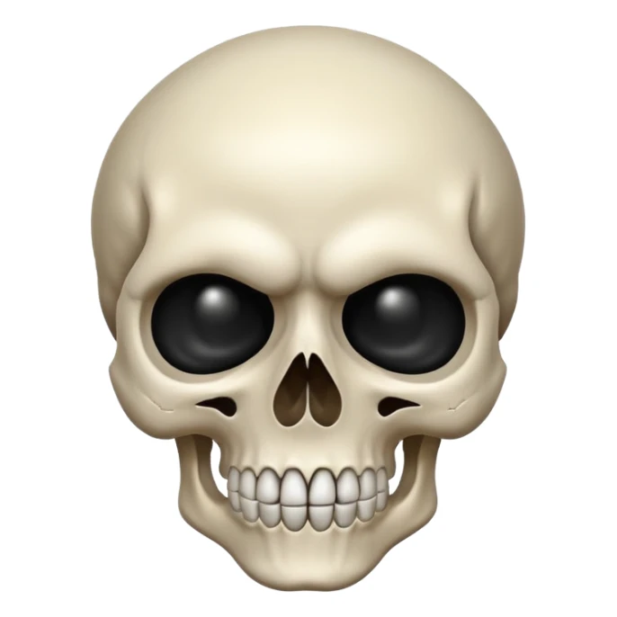 Skull to text to face emoji sticker
