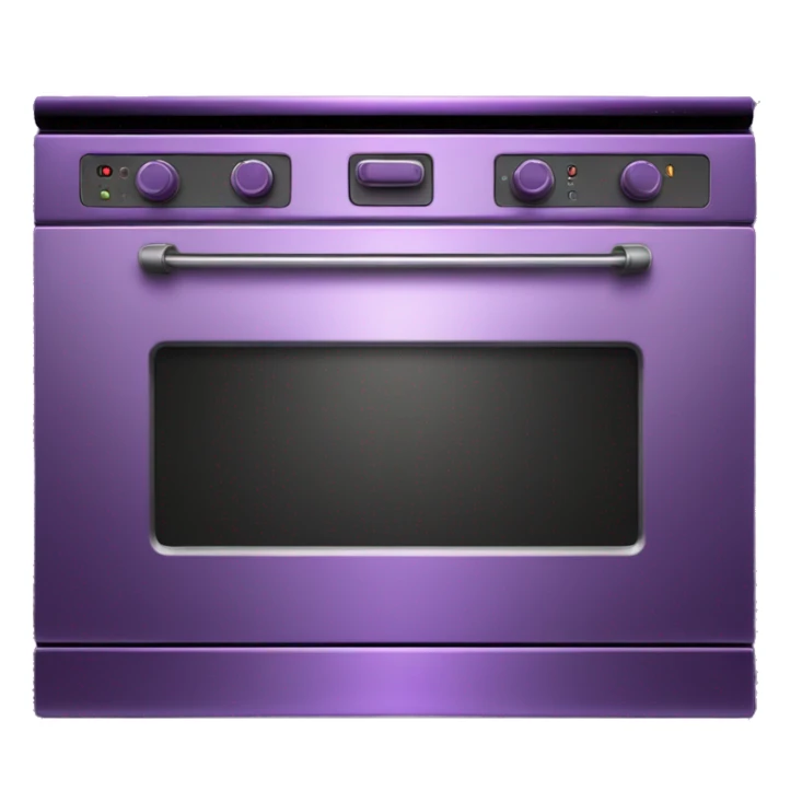 Realistic metallic dark purple oven isolated. sticker
