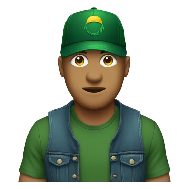 Dark Green Trucker hat -  not on a persons head  sticker