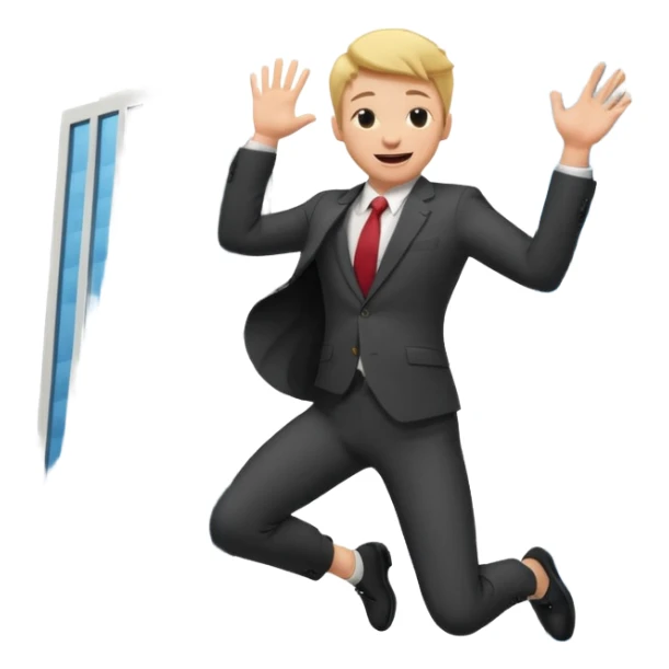 a person awde wanking while jumping off a building while making hotdogs on a pinetree sticker