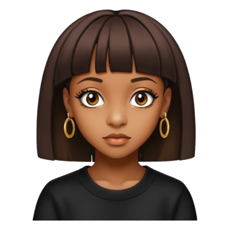 Lisa Left Eye Lopes with dark brown hair sticker