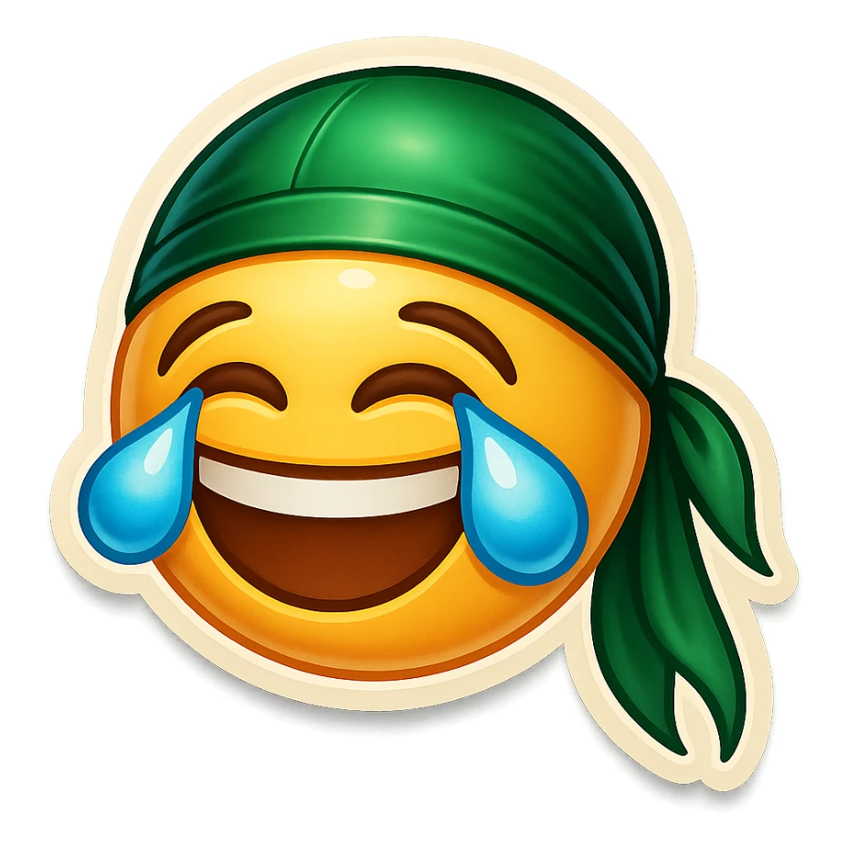 lol face laughing crying
Change His durag To Green sticker