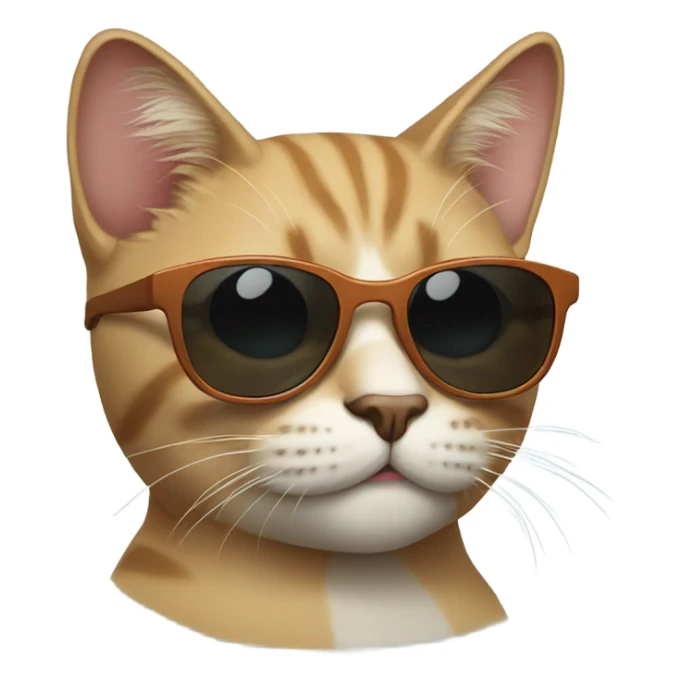 Cat with sunglasses sticker