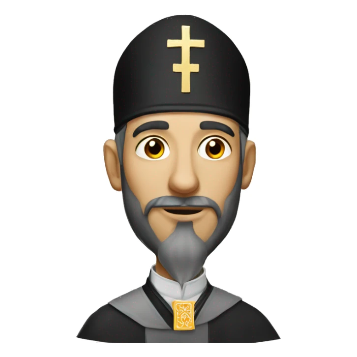 an Orthodox priest near the temple sticker