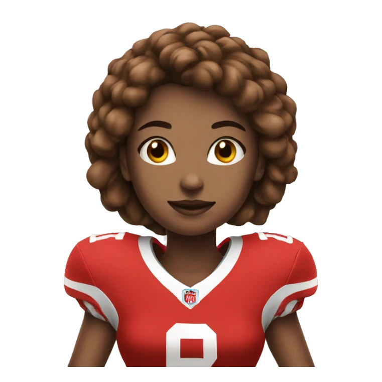 woman football RED sticker