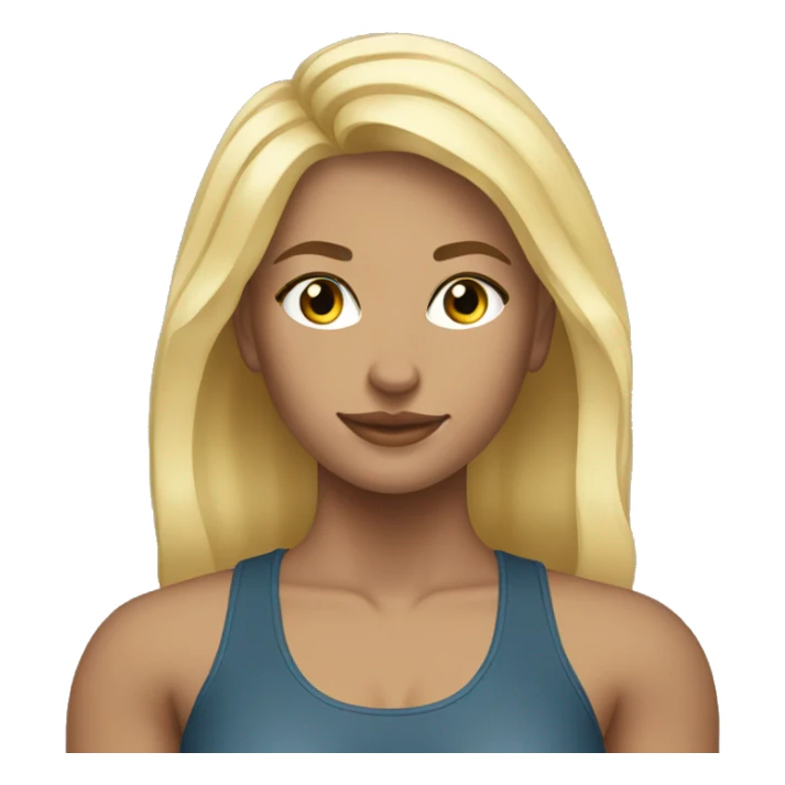 fit gym girl blonde hair  sticker