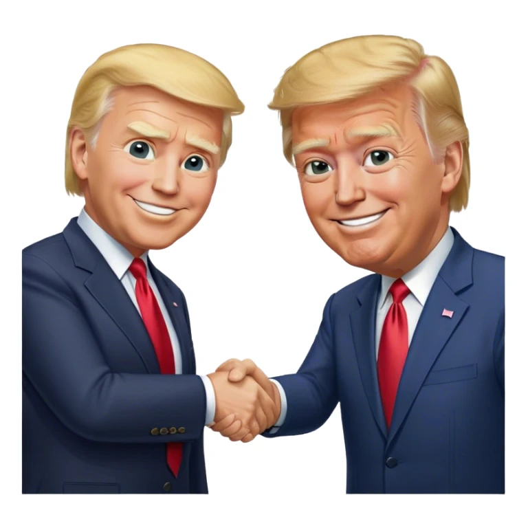 Trump sucking up to Biden sticker