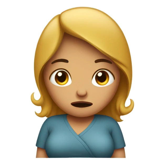 pregnant woman unhappy sticker