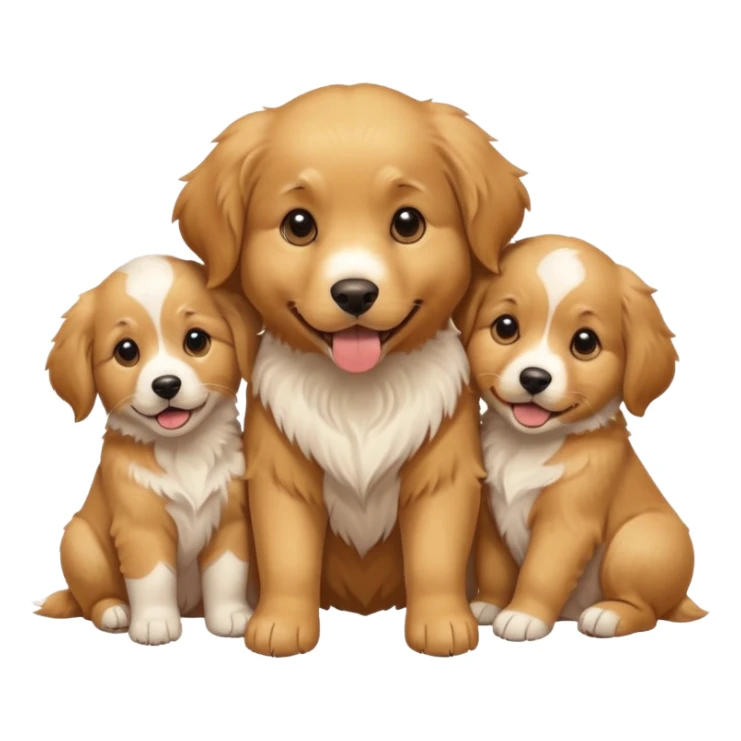 dog with its puppies sticker