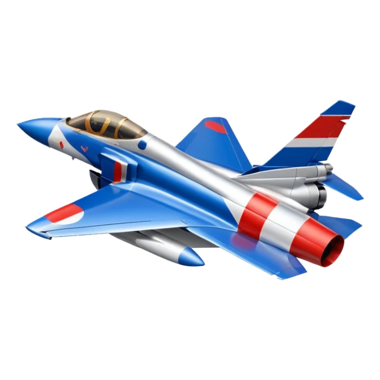 mirage fighter jet with a giant french flag on the background sticker