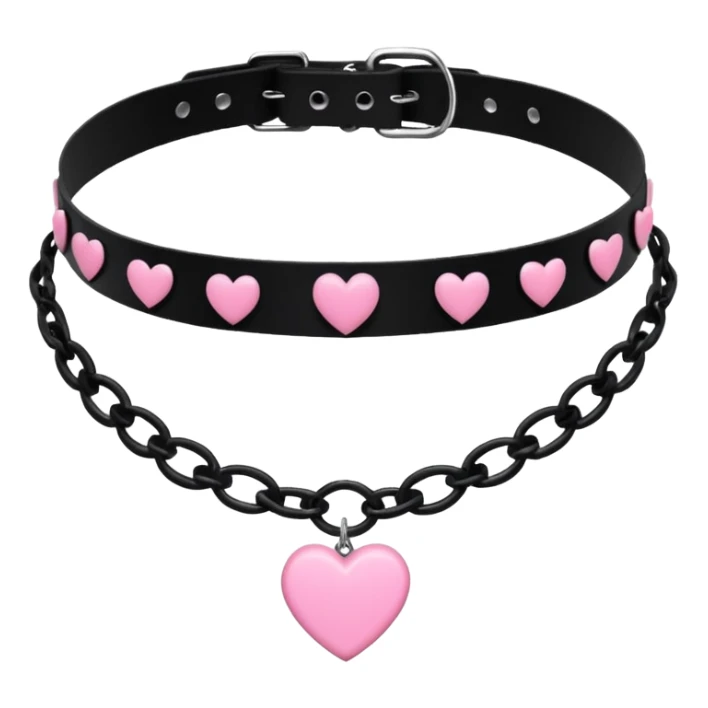 BLACKPINK-inspired gothic choker ,  hearts, black and pink, cute,  sticker
