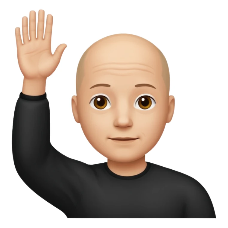 Pelato con mano destra alzata sticker