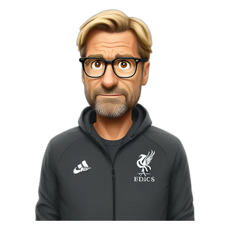 Jurgen Klopp shoulder shrug don't know sticker