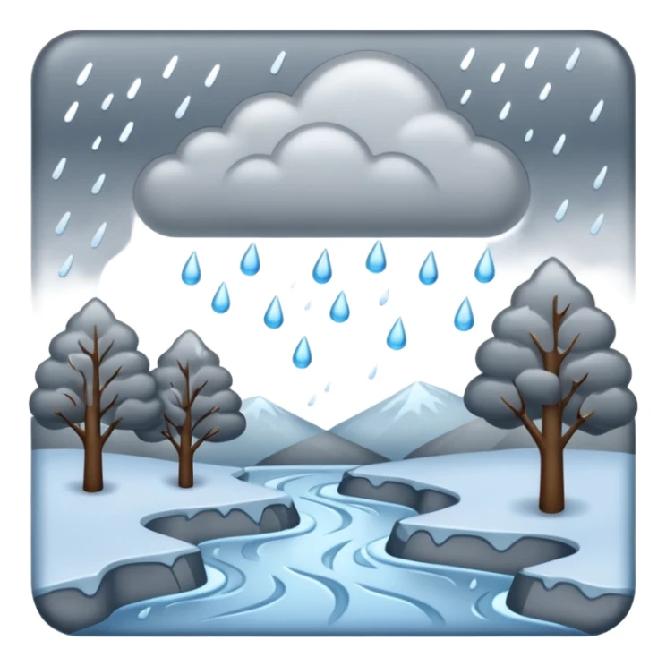 sleeting weather landskape sticker