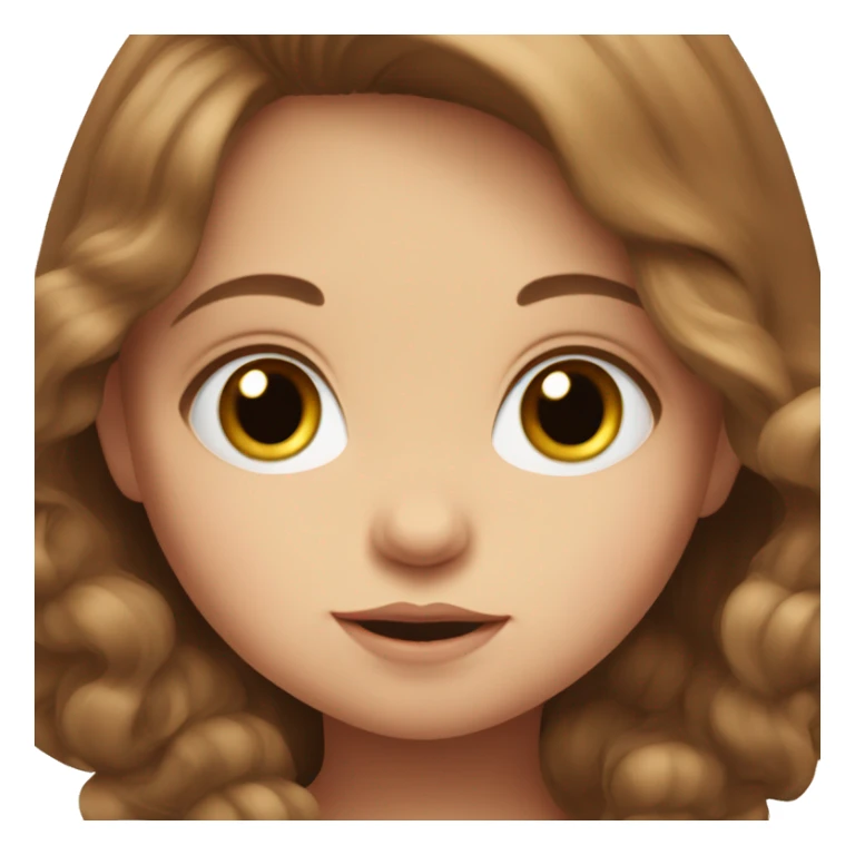 baby girl with big blue eyes and long brown hair  sticker