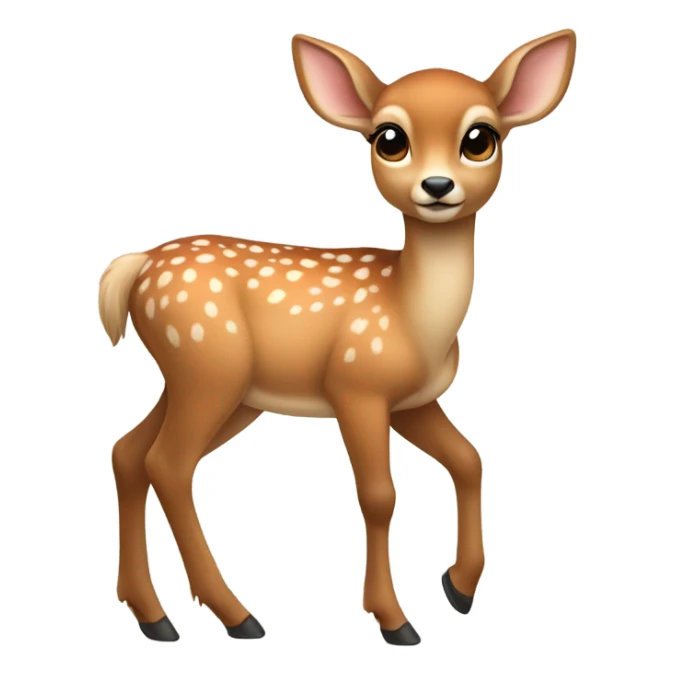 deer baby with big sparkling brown eyes sticker