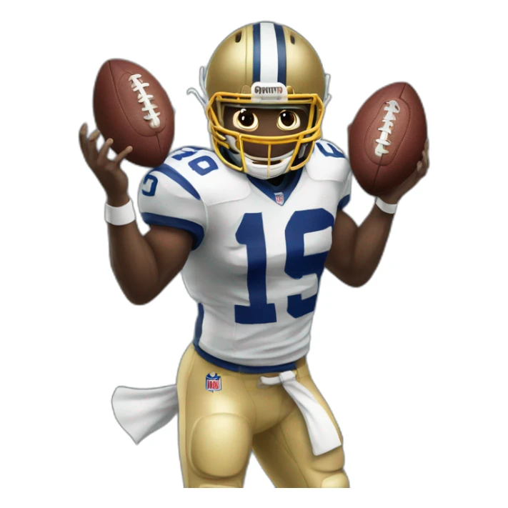 american football player arms cross mad sticker