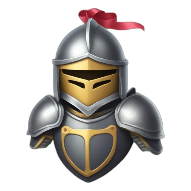 Knight lore with a ribbon in the head sticker