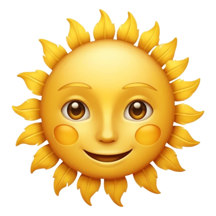 sun face sticker