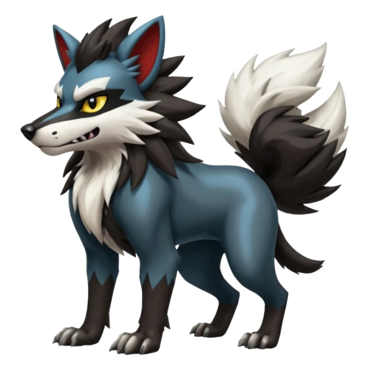 Shiny Epic Handsome Cool Badass Obstagoon-Luxray-Lycanroc-fusion sticker