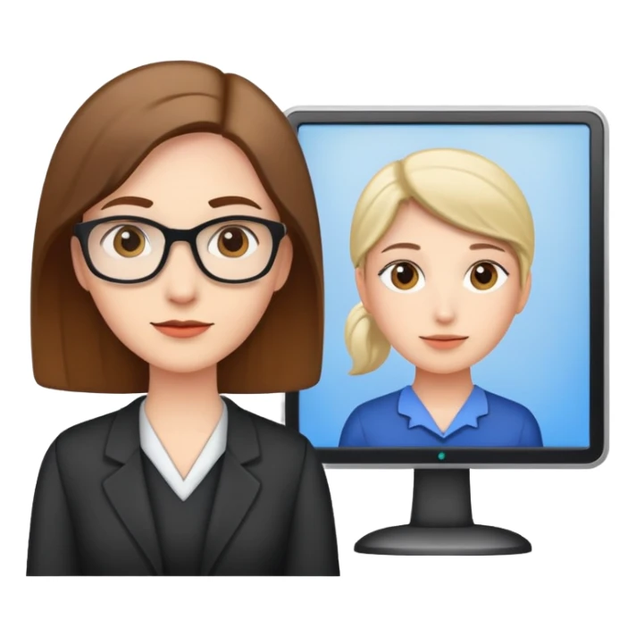 make me an emoji of a teacher in front of the screen sticker