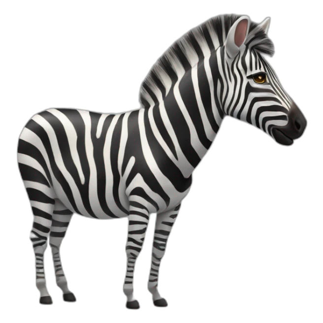 Zebra who’s stripe were blown off sticker