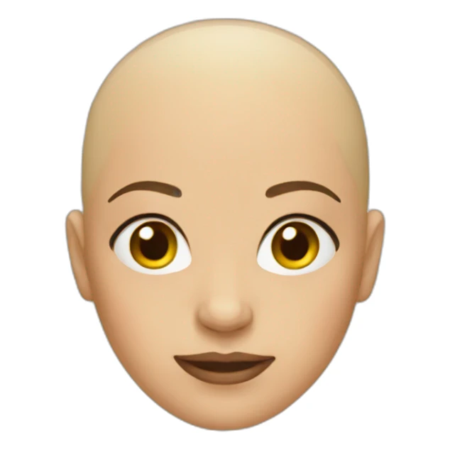 Bald woman  sticker