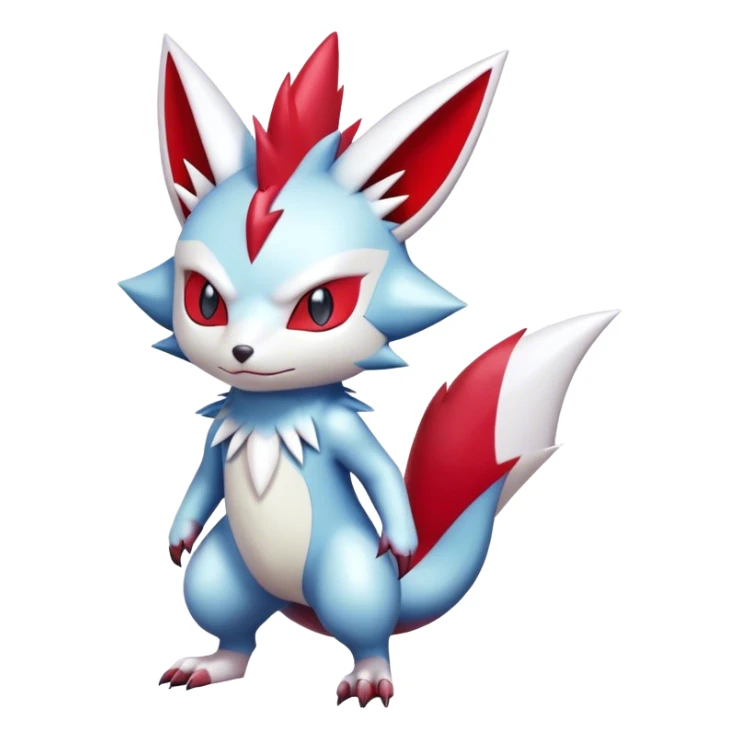 Cool Shiny Digimon-Sneasel-Zangoose-hybrid full body sticker