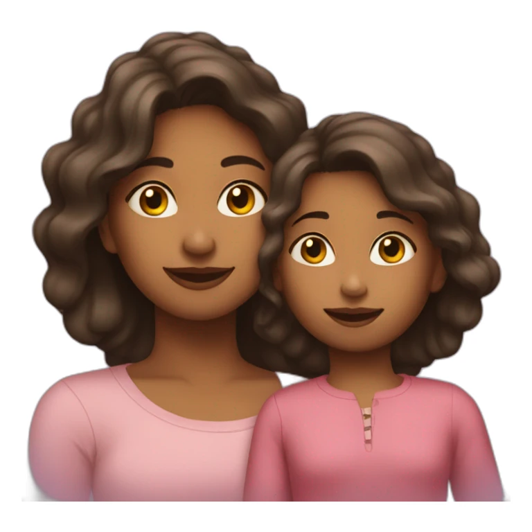 A snapshot of a mother and her young daughter. sticker