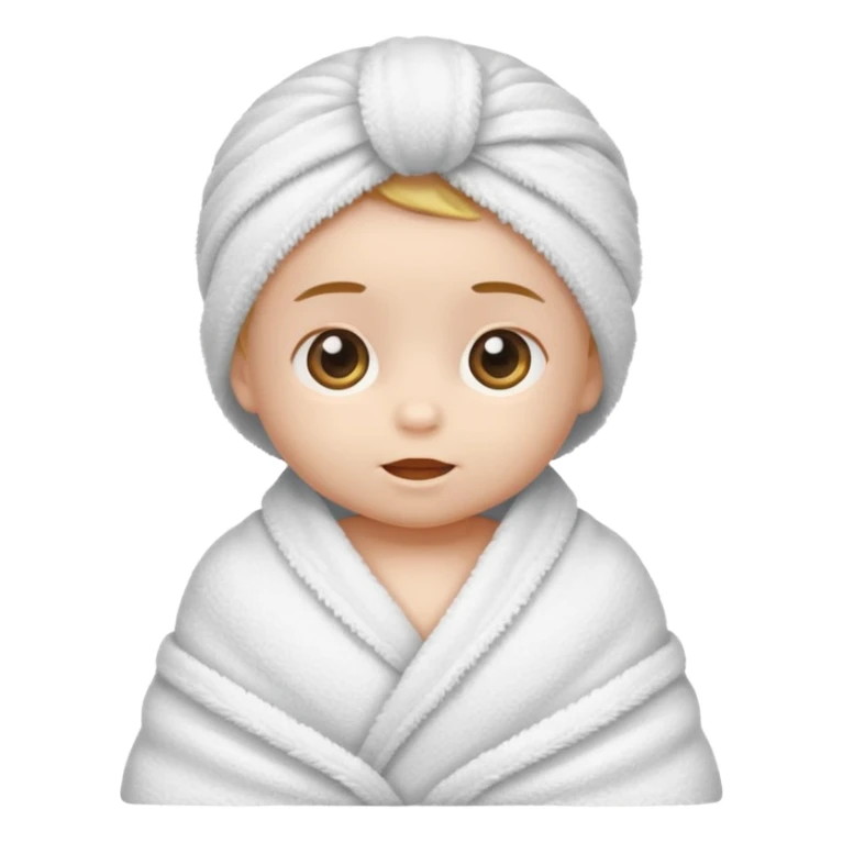 Baby in a towel sticker
