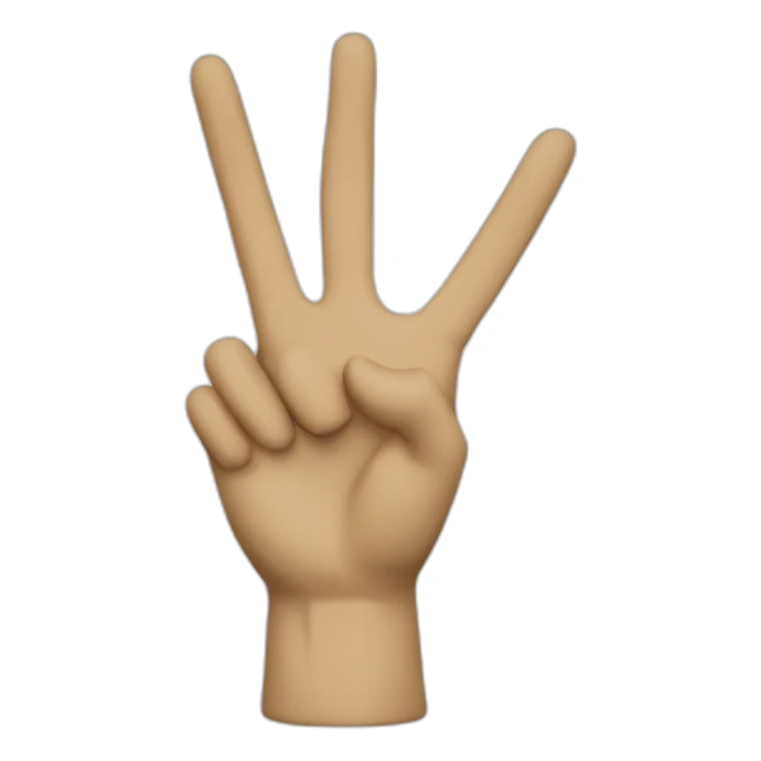 mannequin wood hand peace sign sticker