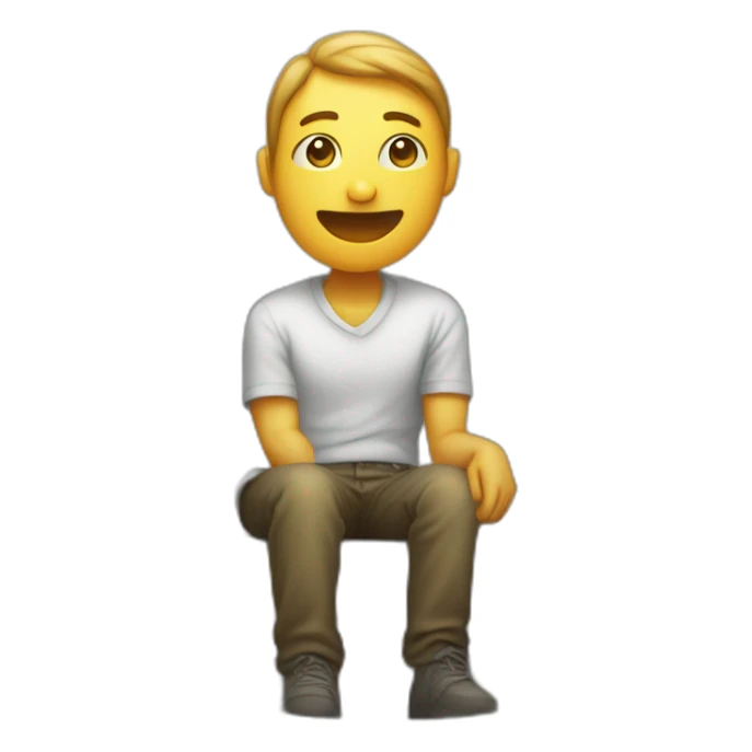 Melanchon seated on toilet sticker