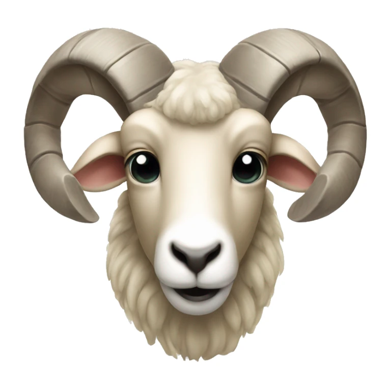 The ram had buttons on its eyes. sticker