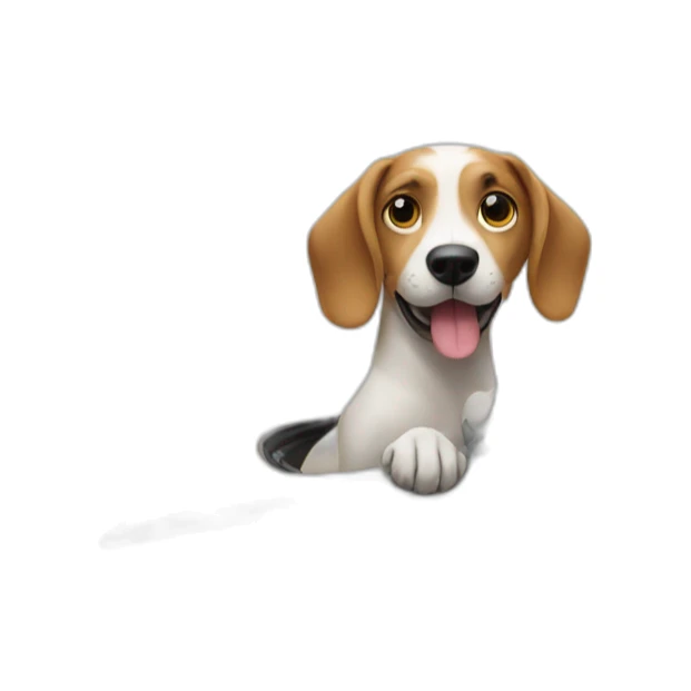 A dog with a beak in a car sticker