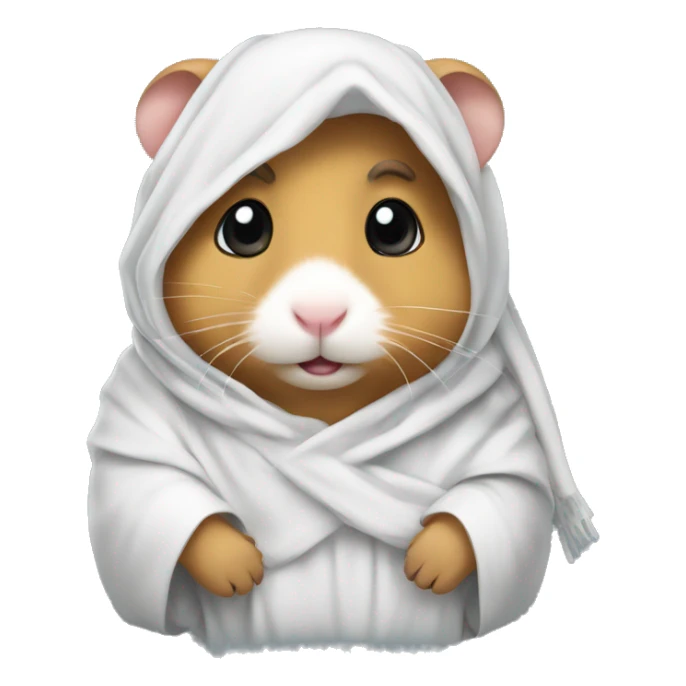 An Arab hamster wearing a thobe and shemagh sticker