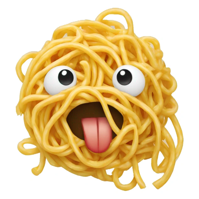 Un chat qui mange des spaghettis  sticker