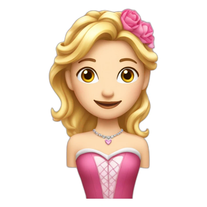 reine avec des coeurs a côté sticker