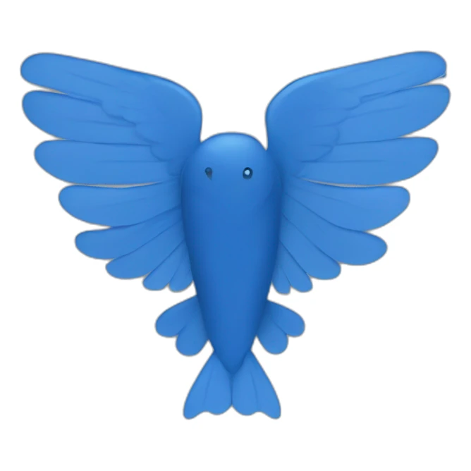 Chat bleu volant avec le logo de nike dans le dos sticker