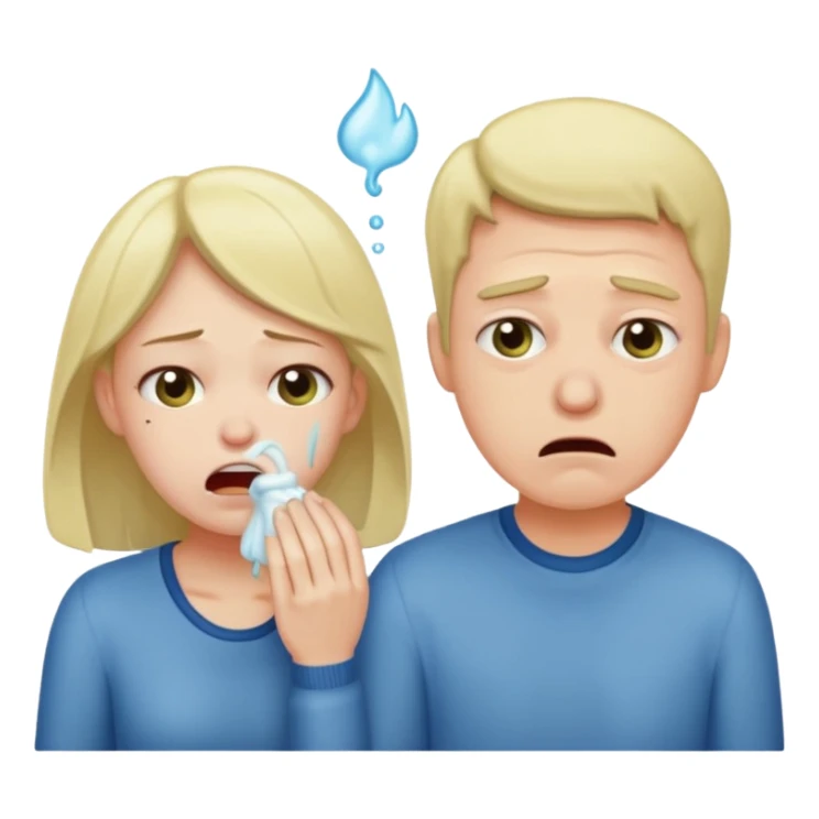 kotz emoji aber von 2 menschen nein also sie sollen sich übergeben  sticker