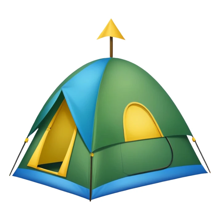 colorful camping tent in nature sticker