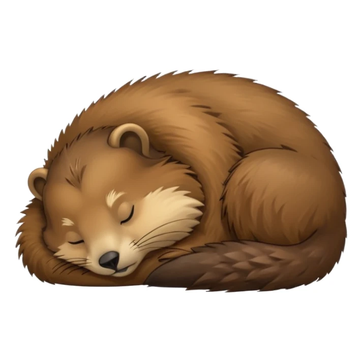 Charmante petite marmotte qui dort sticker