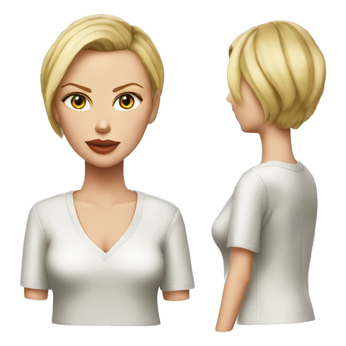 ultra realistic charlize theron wearing shirt sticker