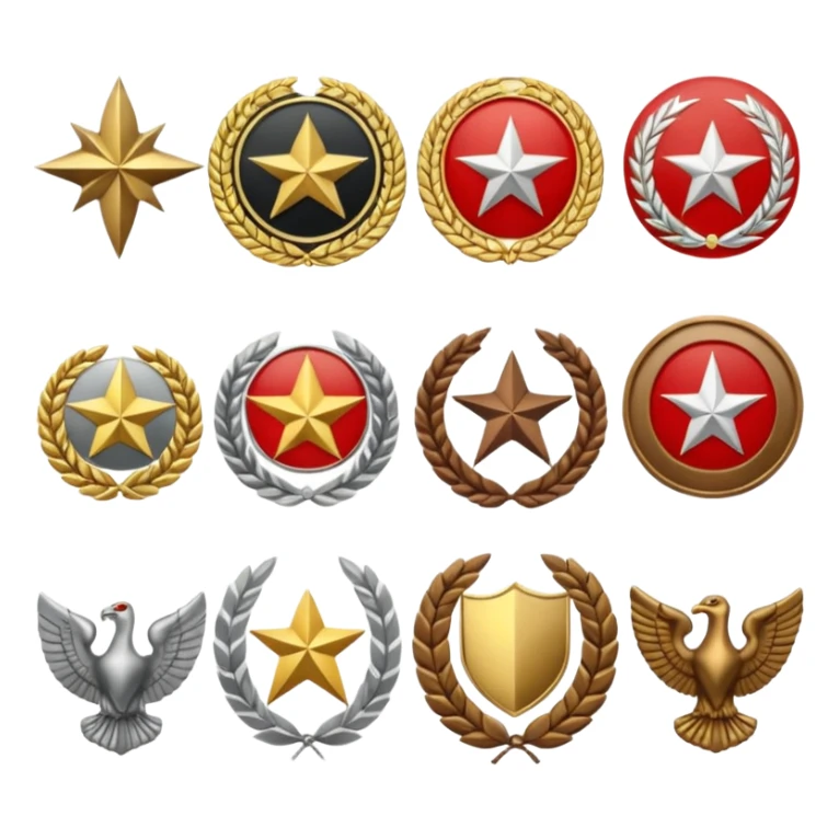 Türklerim Askeri rütbeleri sticker