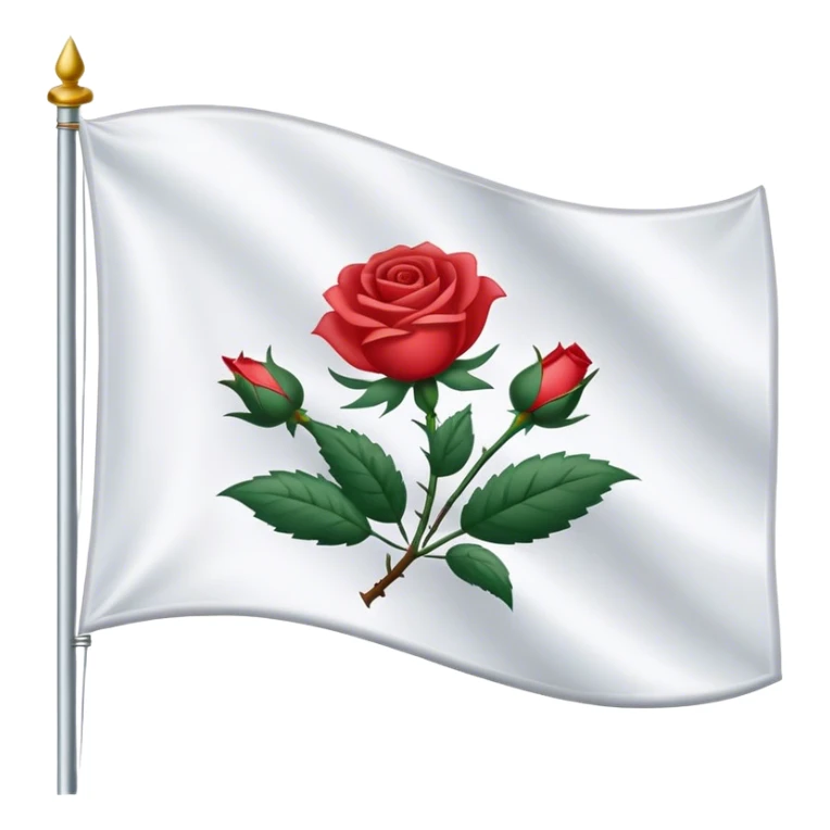 flag with white rose emblem of york sticker