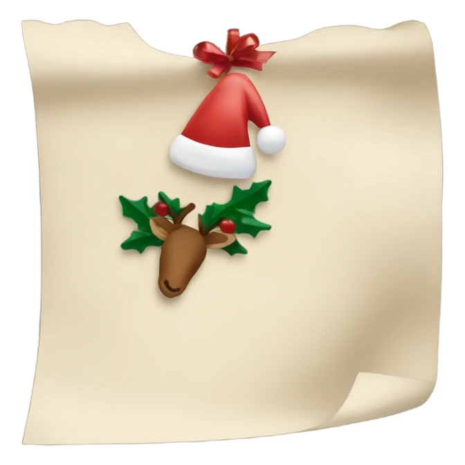 Piece of paper with Christmas decor  sticker