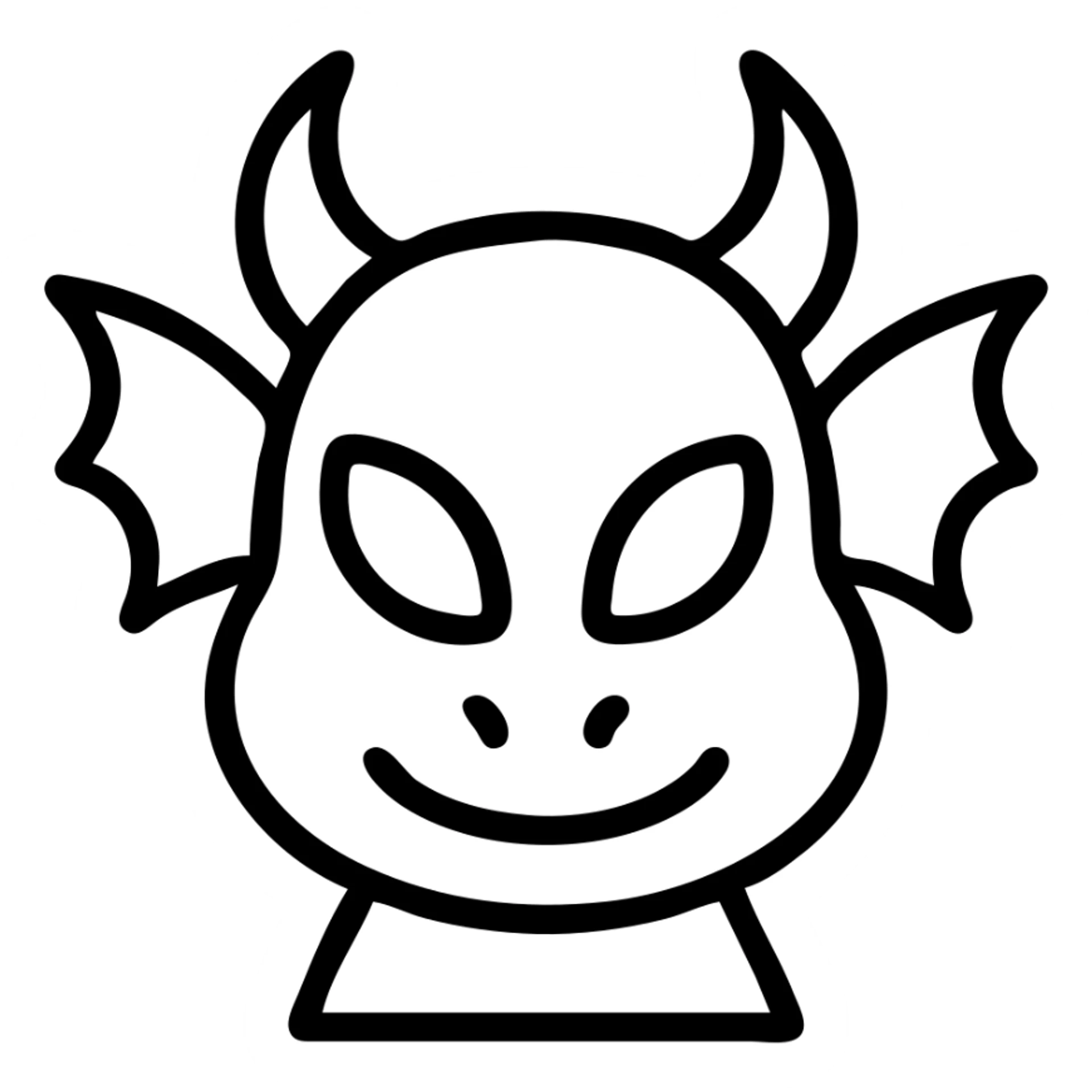 kid dragon with demon horns and alien eyes sticker