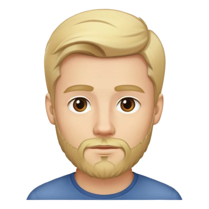 young man with blonde hair and medium beard sticker