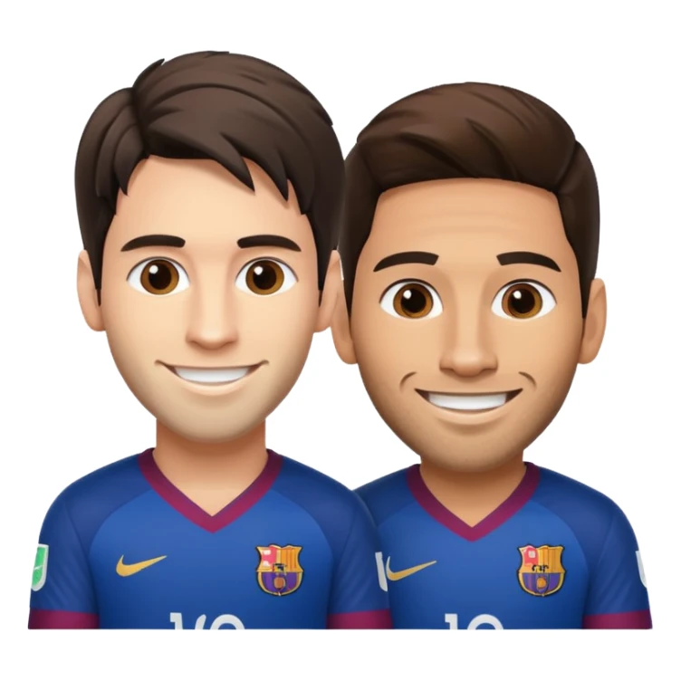 Football player kaka and Messi picture sticker