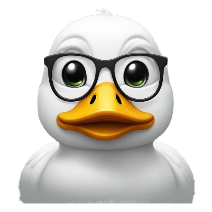 Duck with glasses  sticker